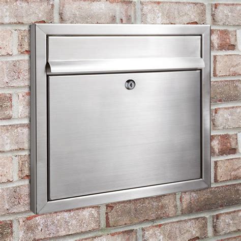 modern stainless steel post box|stainless steel wall mounted letterbox.